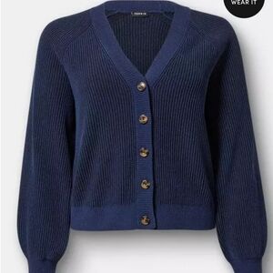 Cardigan V-Neck Chenille Sweater By Torrid